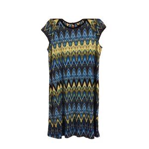 Ronni Nicole Women’s Size 12 Round Neckline Cap Sleeve Printed Summer Dress